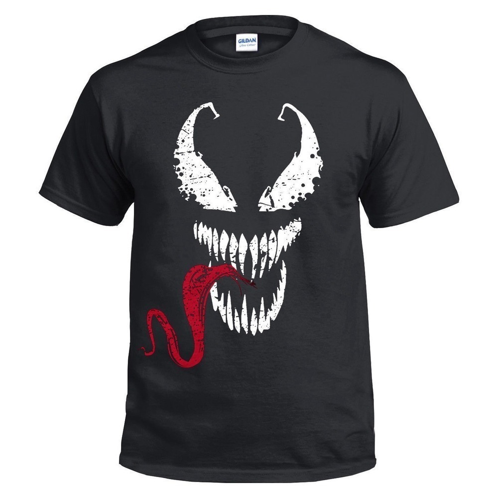 Spiderman Tshirt Venom Face Tongue Marvel Dc Deadpool Gym Top Xmas Gift